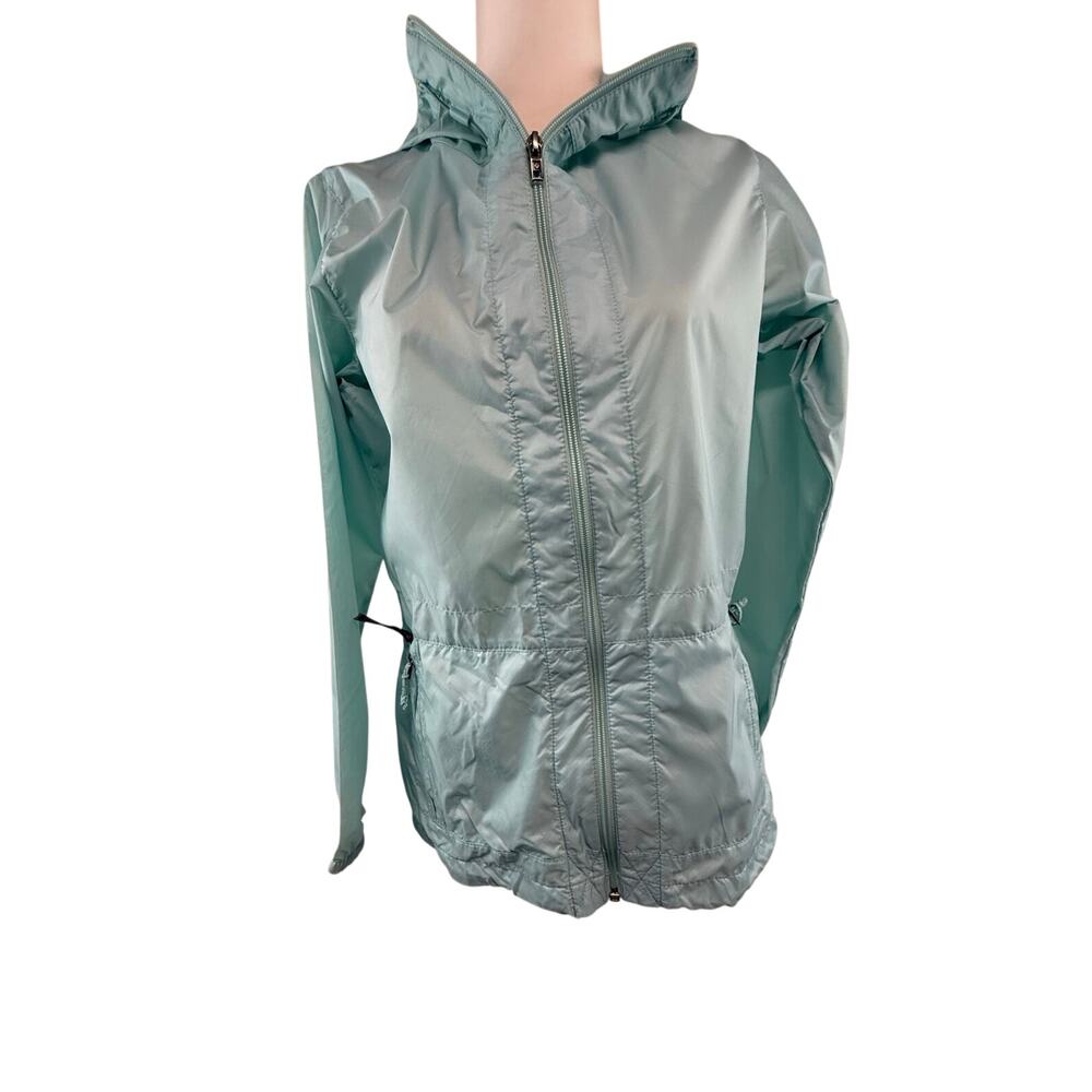 SKU3057 Columbia Women's Small Blue Packable Windbreaker Jacket with Hood